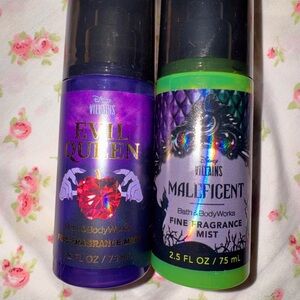 Disney Villains Evil Queen & Maleficent Fine Fragrance Mists - Purple & Green